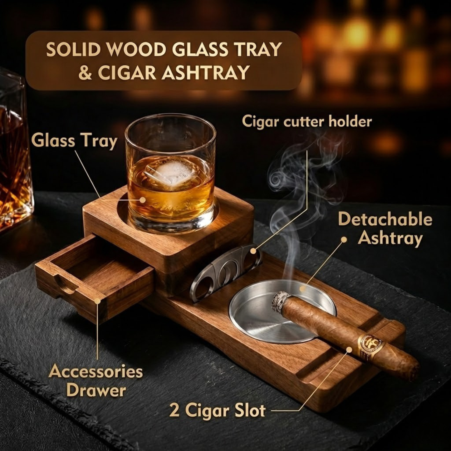 Support à Cigares et Whisky