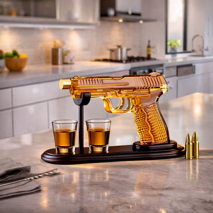 Bouteille de Whisky – Édition Set de Pistolet avec Verres