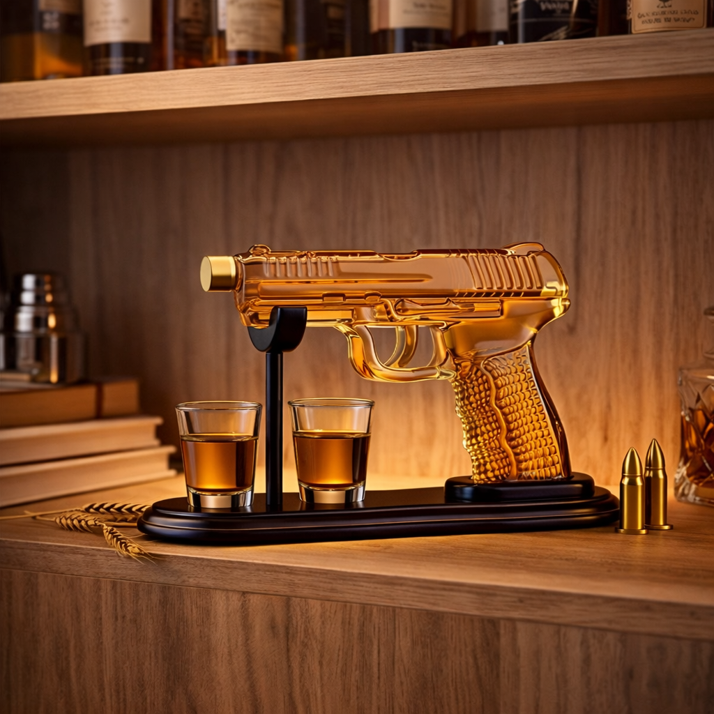 Bouteille de Whisky – Édition Set de Pistolet avec Verres