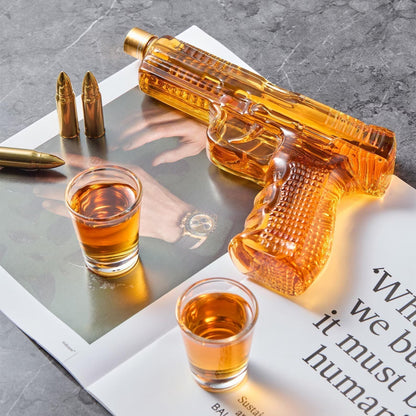 Bouteille de Whisky – Édition Set de Pistolet avec Verres